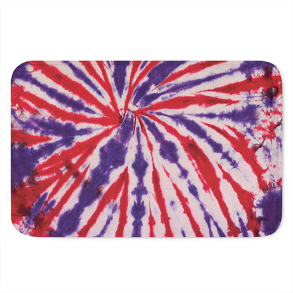 Purple And Red Spider Tie Dye Print Indoor Door Mat