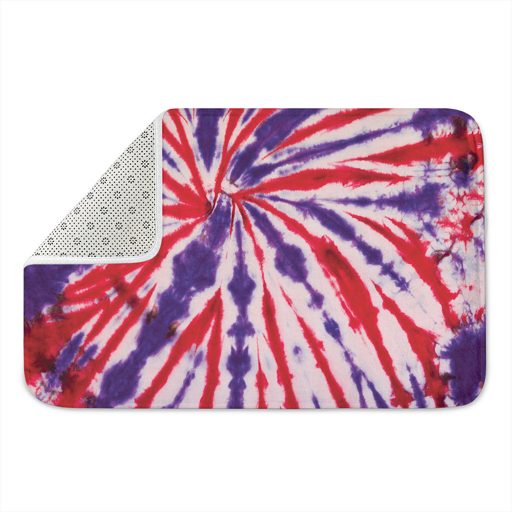 Purple And Red Spider Tie Dye Print Indoor Door Mat