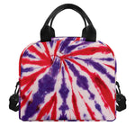 Purple And Red Spider Tie Dye Print Insulated Lunch Bag
