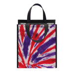 Purple And Red Spider Tie Dye Print Insulated Lunch Tote
