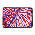 Purple And Red Spider Tie Dye Print Kitchen Mat