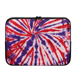 Purple And Red Spider Tie Dye Print Laptop Sleeve
