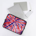 Purple And Red Spider Tie Dye Print Laptop Sleeve