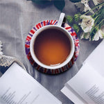 Purple And Red Spider Tie Dye Print Leather Coaster Set