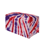 Purple And Red Spider Tie Dye Print Leather Tissue Box Cover