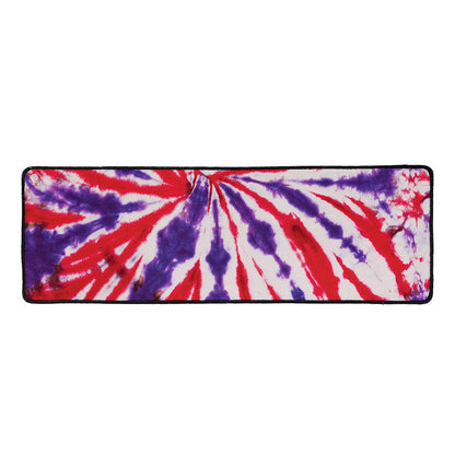 Purple And Red Spider Tie Dye Print Long Kitchen Mat