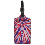 Purple And Red Spider Tie Dye Print Luggage Tag