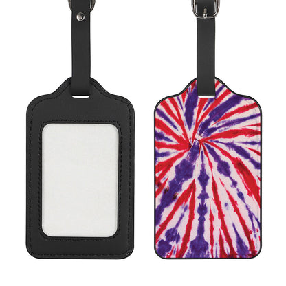 Purple And Red Spider Tie Dye Print Luggage Tag
