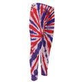 Purple And Red Spider Tie Dye Print Men's Compression Pants