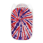 Purple And Red Spider Tie Dye Print Mesh Laundry Hamper
