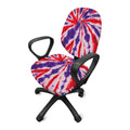 Purple And Red Spider Tie Dye Print Office Chair Cover