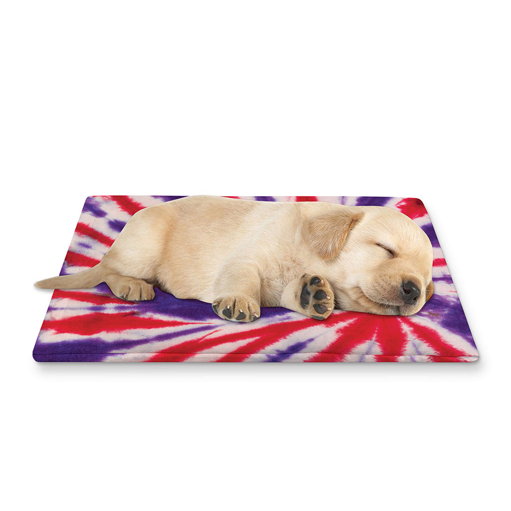 Purple And Red Spider Tie Dye Print Pet Cooling Mat Cover