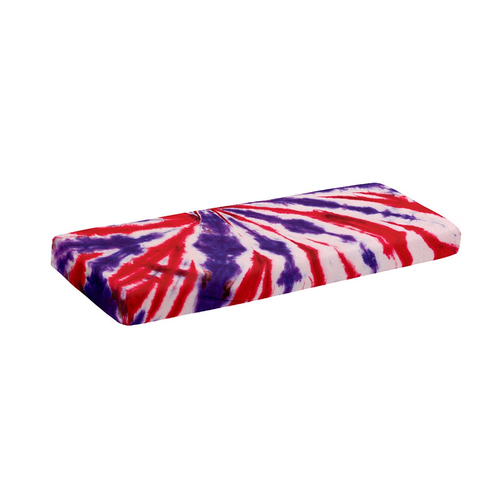 Purple And Red Spider Tie Dye Print Piano Keyboard Cover