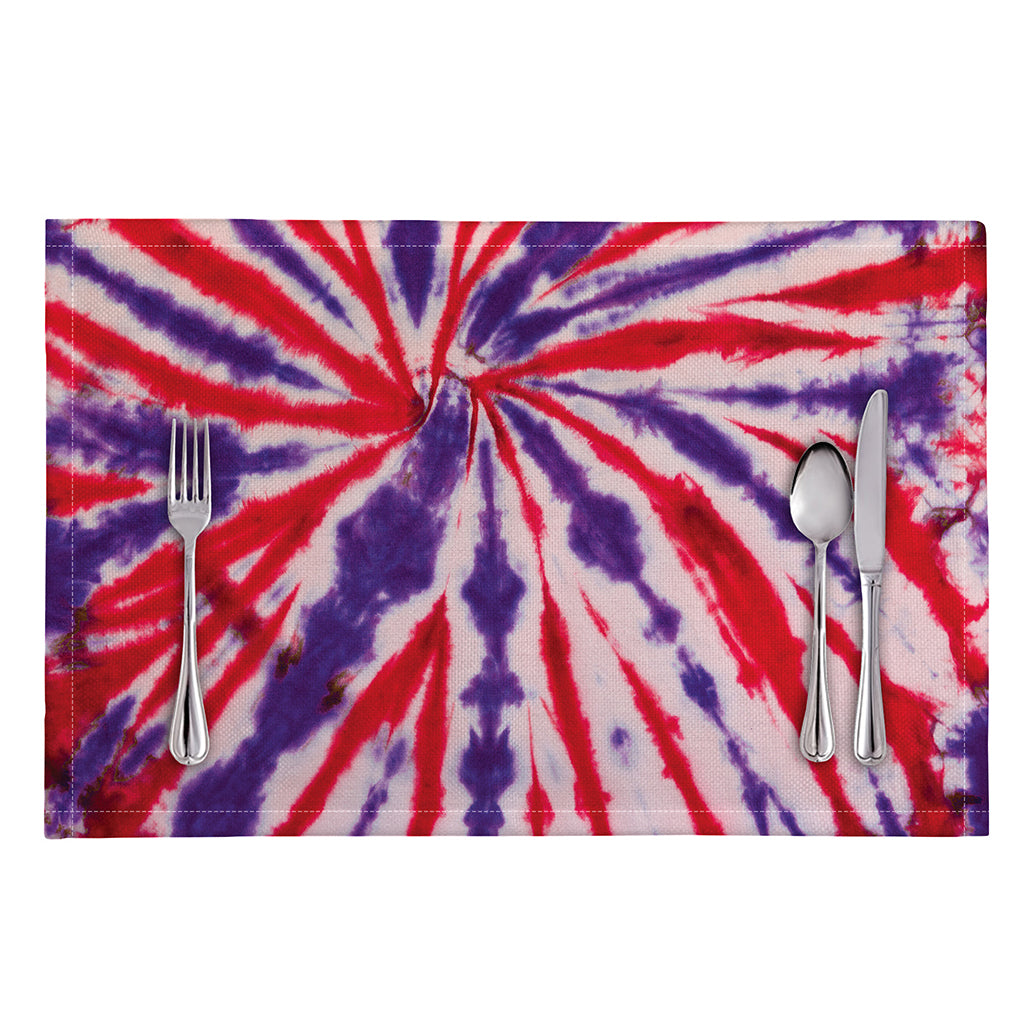 Purple And Red Spider Tie Dye Print Placemat