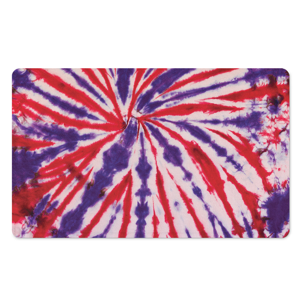 Purple And Red Spider Tie Dye Print Polyester Doormat