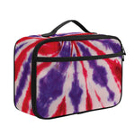 Purple And Red Spider Tie Dye Print Portable Lunch Bag