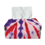 Purple And Red Spider Tie Dye Print Rectangle Tissue Box Cover