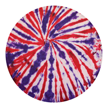 Purple And Red Spider Tie Dye Print Round Blanket