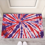 Purple And Red Spider Tie Dye Print Rubber Doormat