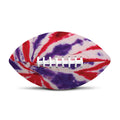 Purple And Red Spider Tie Dye Print Rugby Ball