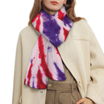 Purple And Red Spider Tie Dye Print Scarf