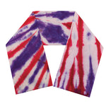 Purple And Red Spider Tie Dye Print Scarf