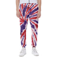 Purple And Red Spider Tie Dye Print Joggers