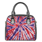 Purple And Red Spider Tie Dye Print Shoulder Handbag