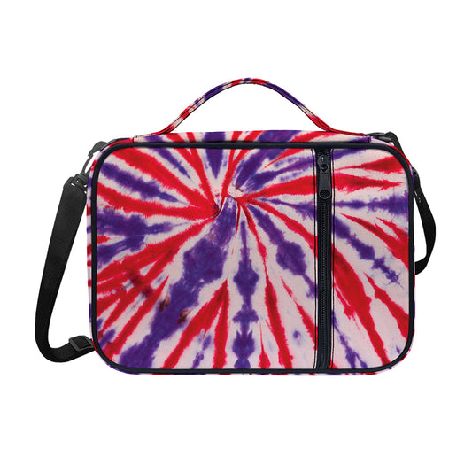 Purple And Red Spider Tie Dye Print Shoulder Strap Bible Bag