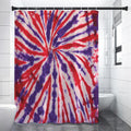 Purple And Red Spider Tie Dye Print Shower Curtain