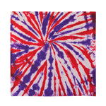 Purple And Red Spider Tie Dye Print Silk Bandana