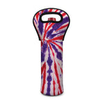 Purple And Red Spider Tie Dye Print Single Neoprene Wine Tote