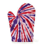 Purple And Red Spider Tie Dye Print Single Oven Mitt