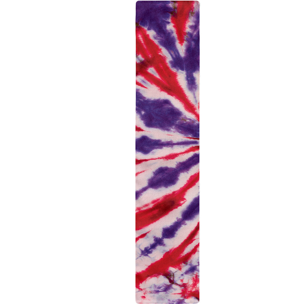 Purple And Red Spider Tie Dye Print Table Runner