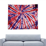 Purple And Red Spider Tie Dye Print Tapestry