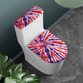 Purple And Red Spider Tie Dye Print Toilet Lid And Tank Cover Set