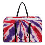 Purple And Red Spider Tie Dye Print Utility Tote Bag