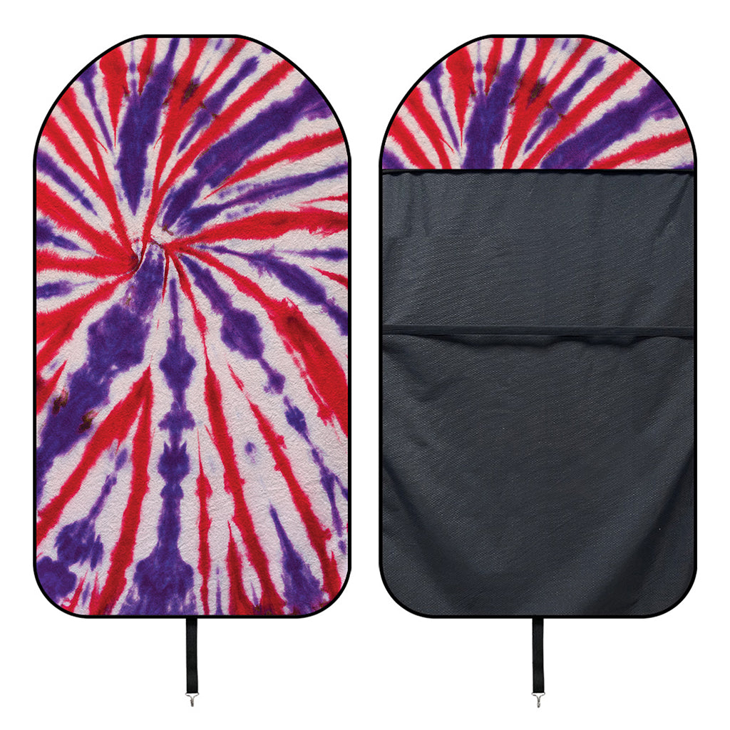 Purple And Red Spider Tie Dye Print Waterproof Car Seat Cover