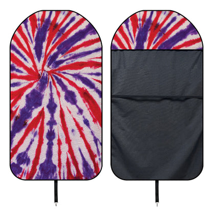Purple And Red Spider Tie Dye Print Waterproof Car Seat Cover