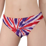 Purple And Red Spider Tie Dye Print Women's Panties