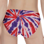 Purple And Red Spider Tie Dye Print Women's Panties