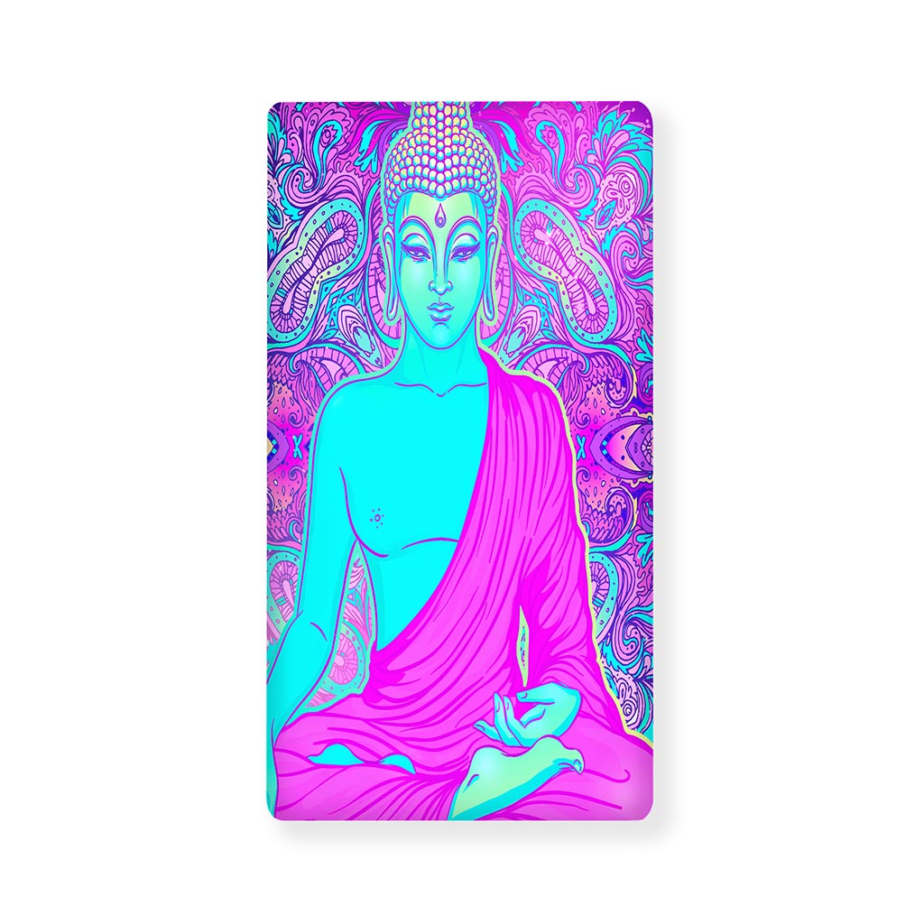 Purple And Teal Buddha Print Baby Crib Sheet