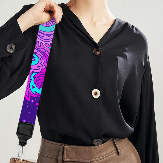 Purple And Teal Buddha Print Bag Strap