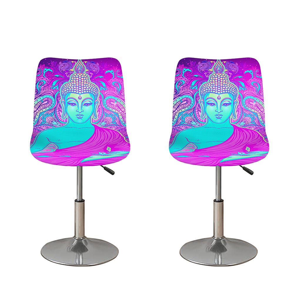 Purple And Teal Buddha Print Bar Stool Covers