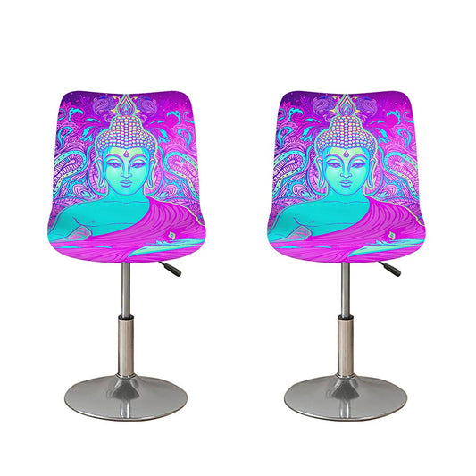Purple And Teal Buddha Print Bar Stool Covers