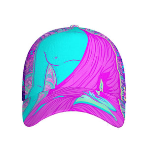 Purple And Teal Buddha Print Baseball Cap