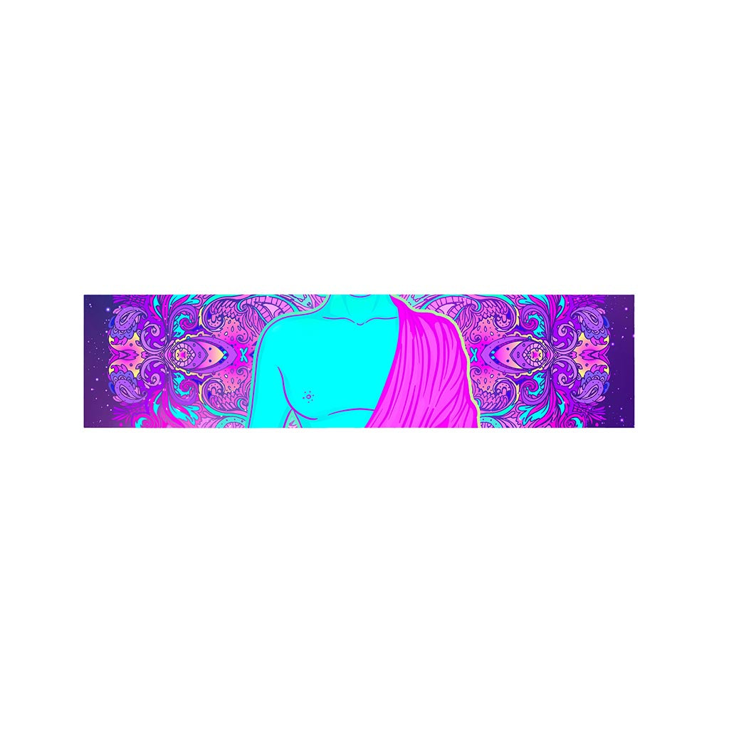 Purple And Teal Buddha Print Bed Runner