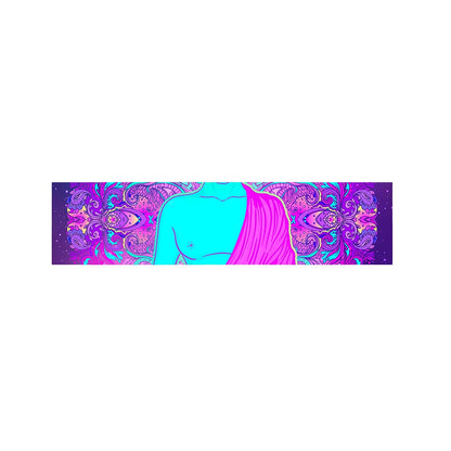 Purple And Teal Buddha Print Bed Runner