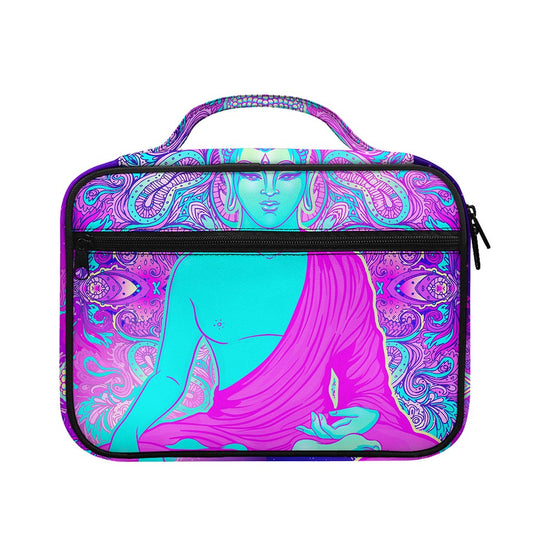 Purple And Teal Buddha Print Briefcase Bible Bag