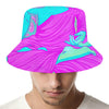 Purple And Teal Buddha Print Bucket Hat